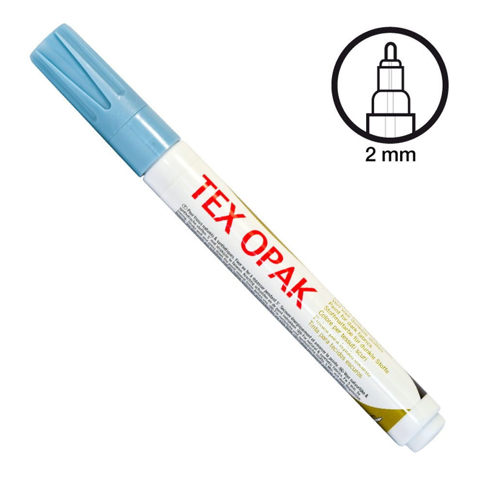 Ki-Sign Mat Opak Açık Mavi Tekstil Kalemi - FTEXO215